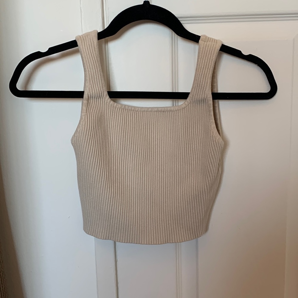 House of Harlow 1960 Beige Crop Top - Size XS (Worn)